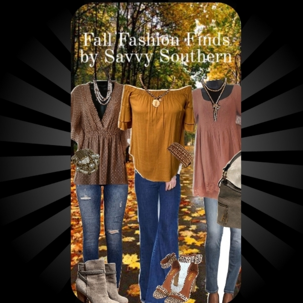 Fall Fashion Finds - Womens Chic Fall Colored Tops with Accessories